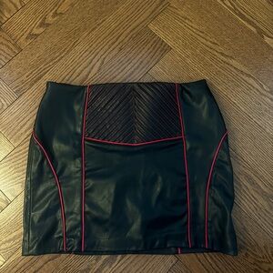 Black Skirt with Red Accents